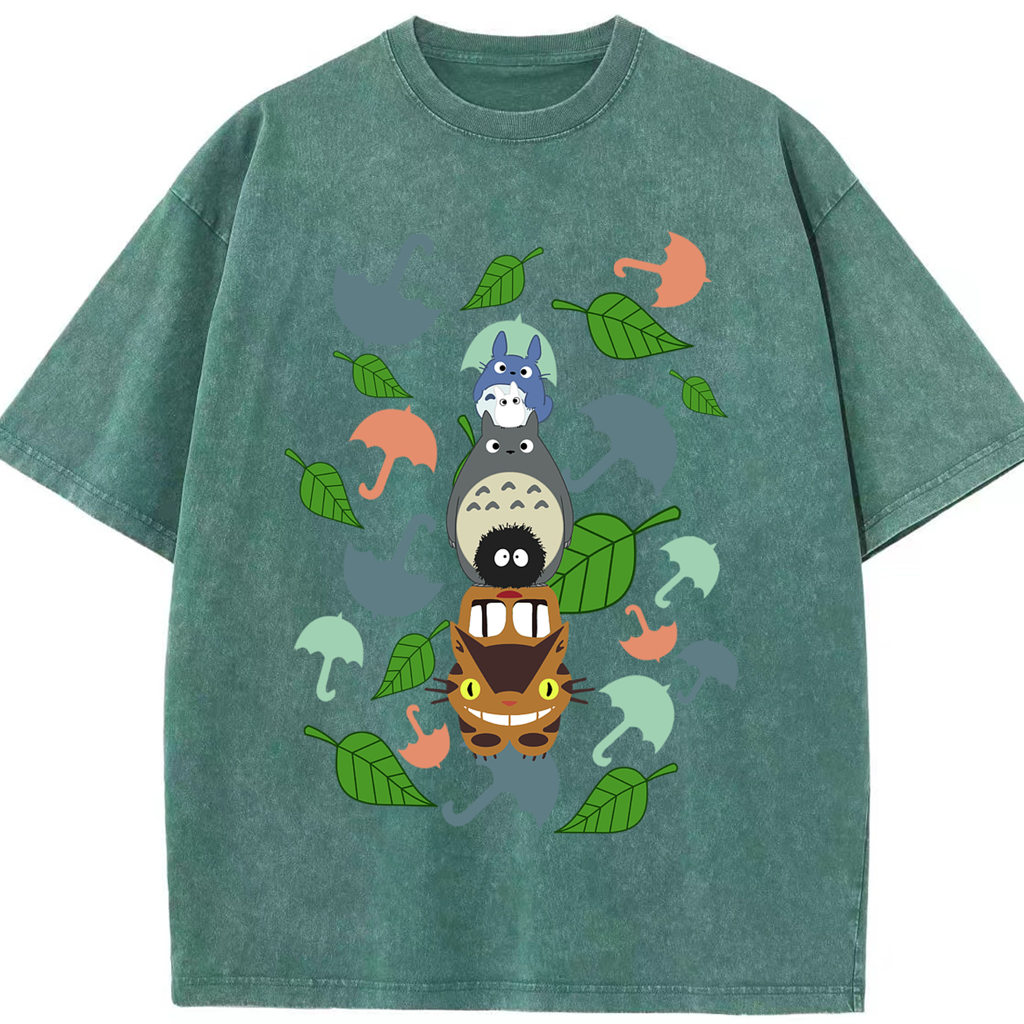 （画像用） となりのトトロ 草壁メイ 草壁サツキ My Neighbor Totoro Satsuki Kusakabe Mei Kusakabe 綿100% ヴィンテージ風 半袖Tシャツ（フロントプリント）